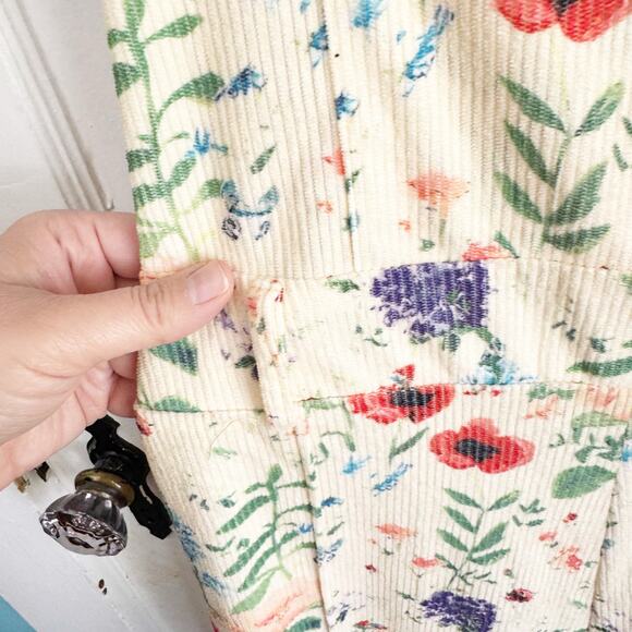 Yellow Floral Garden Jumpsuit Romper Overalls Style See Sizing Note Label 2XL - Picture 6 of 16